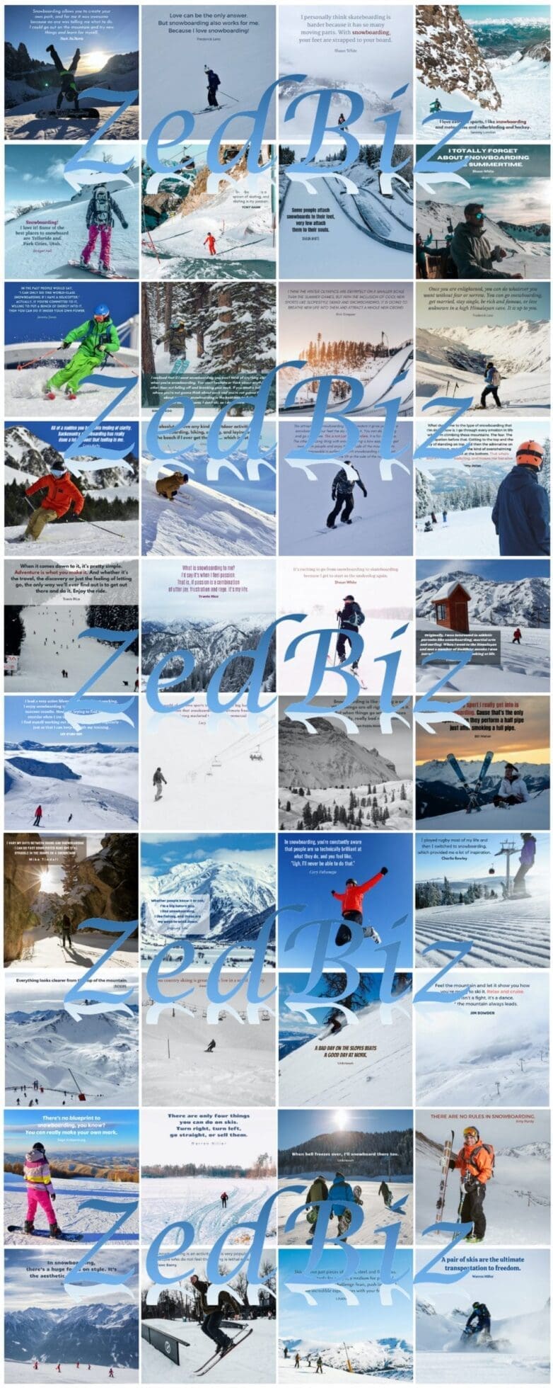 Winter Mountain Sports Social Media Quote Graphic Package 02
